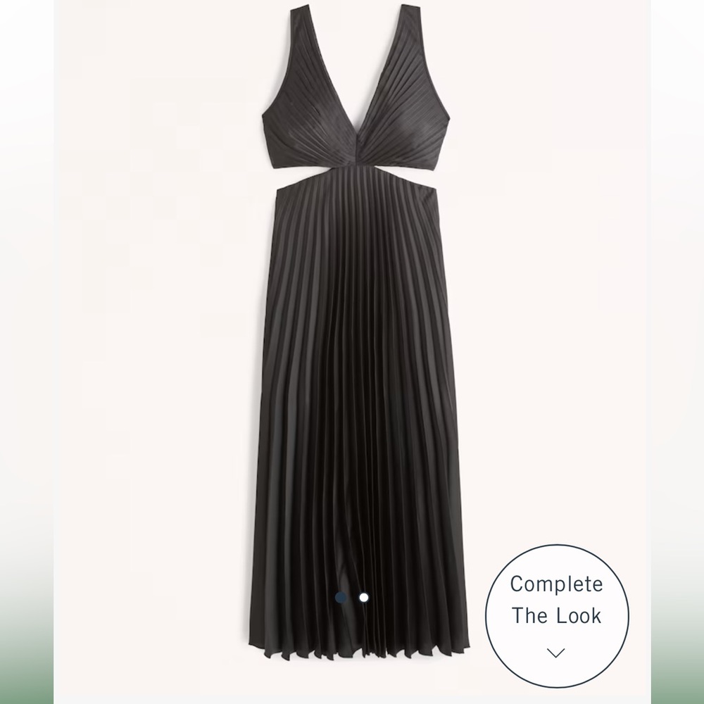 NWT Abercombie satin pleated cutout maxi dress